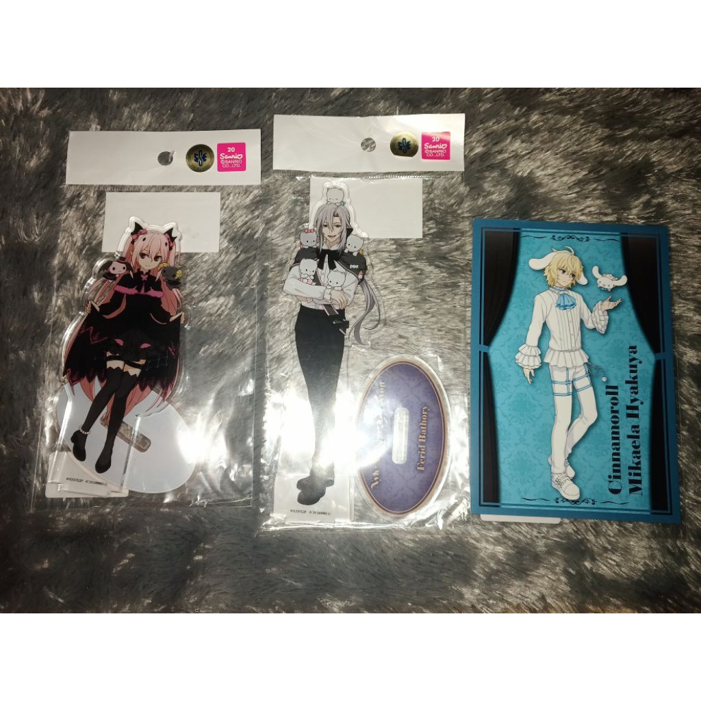 Owari no Seraph acrylic stand & benefit Postcard sanrio Krul Tepes Mikaela Hyakuya
