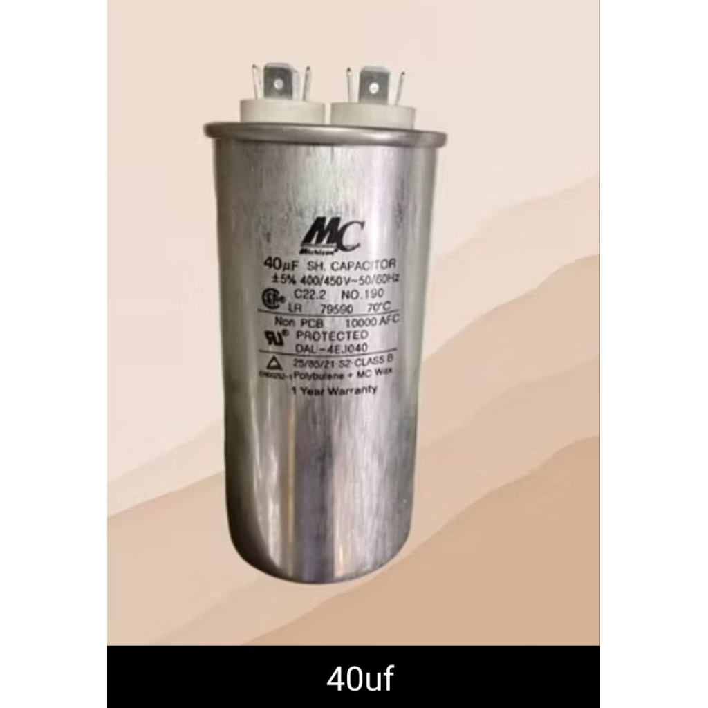 Kapasitor AC 40uf MC kapasitor AC singgle