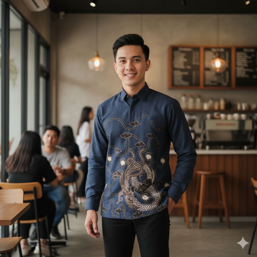 KEMEJA BATIK PRIA MOTIF SIMPLE