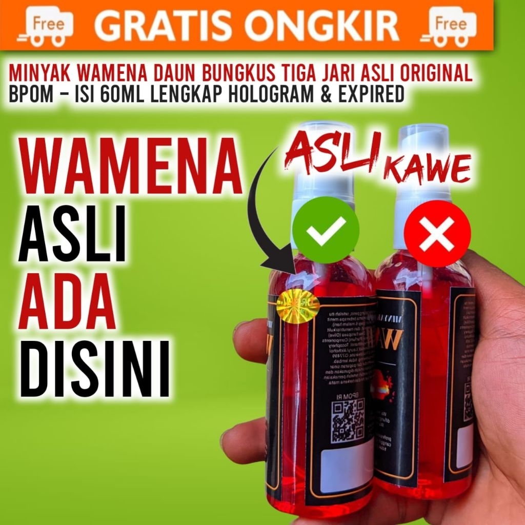 Minyak Oles Wamena Daun Bungkus Papua Original BPOM Herbal Asli Pria Dewasa