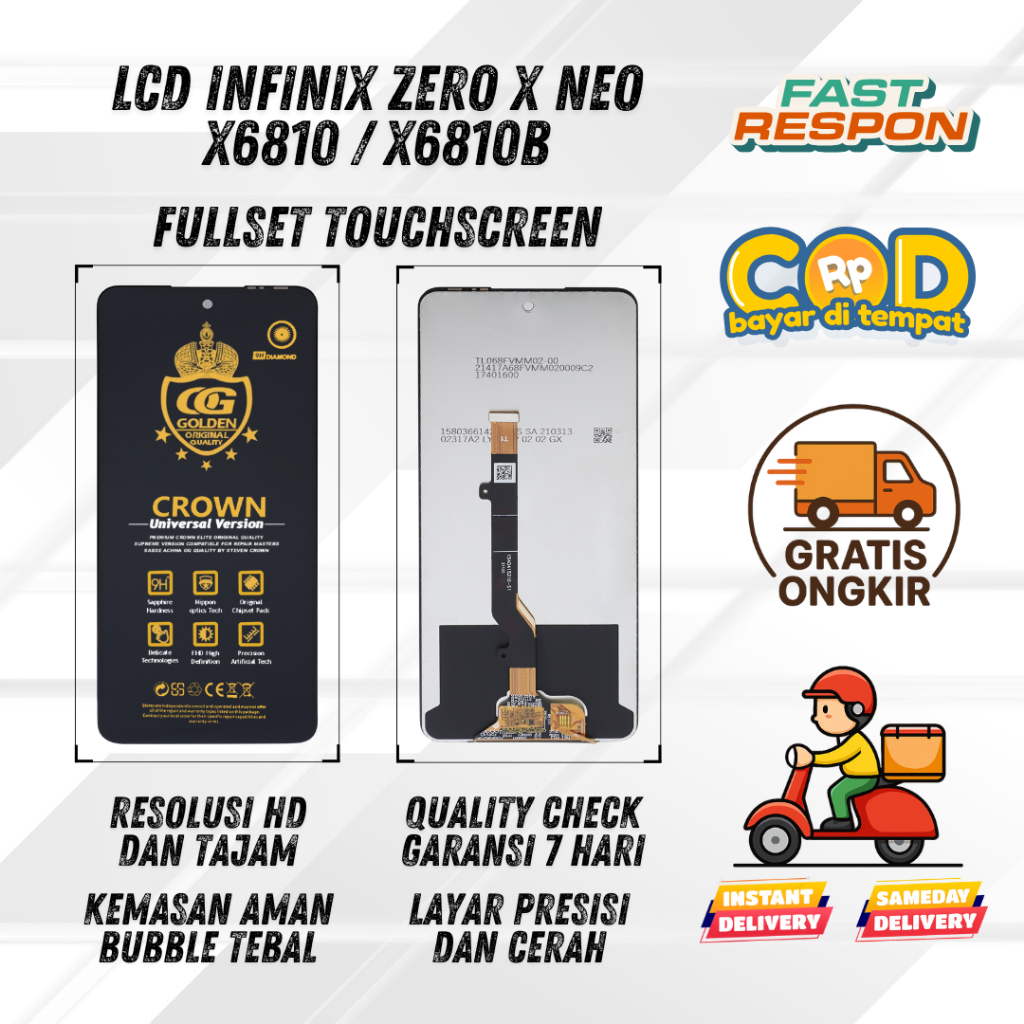 LCD INFINIX ZERO X NEO / X6810 / X6810B FULLSET TOUCHSCREEN COMPLETE