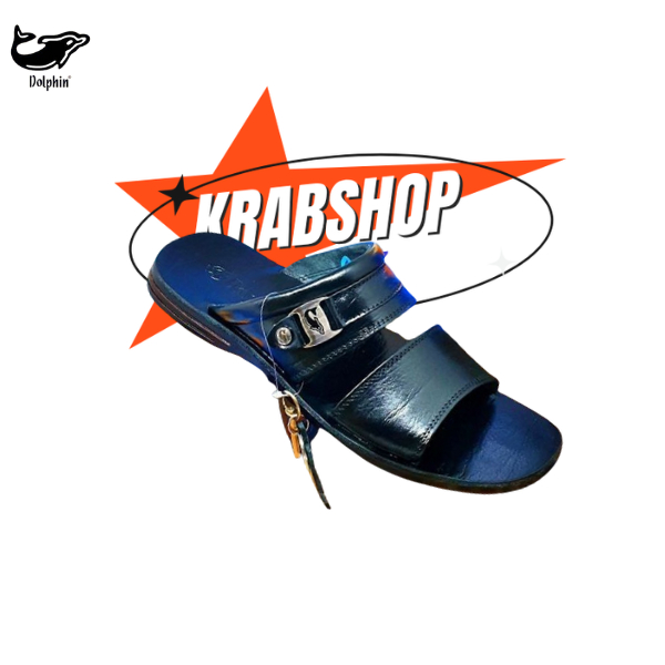 Dolphin sandal slide pria kulit asli D.25 classic series sandal pria merek dolphin original