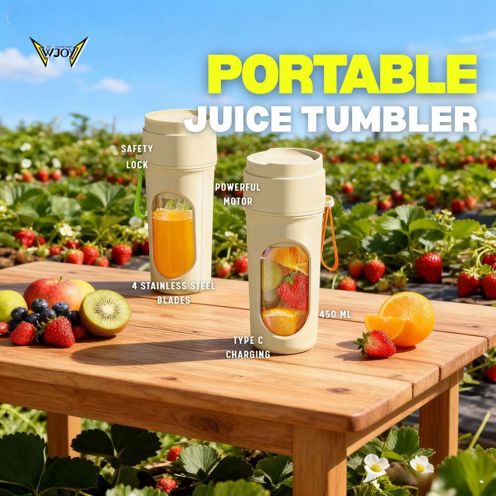 WJOY Juicer Portable Tumbler Smoothies Wireless Rechargeable Food Grade Untuk Buah Sayuran Minuman S