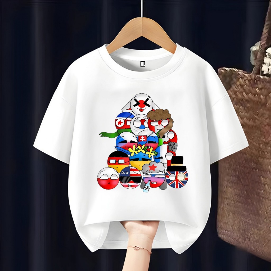 BAJU KAOS ANAK COUNTRY BALL COUNTRY HUMANS FREE CUSTOM NAMA