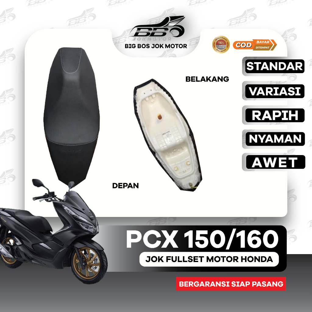 Jok Motor PCX 150 160 Siap Pasang I Jok Honda PCX Lokal Kulit Standar & Variasi