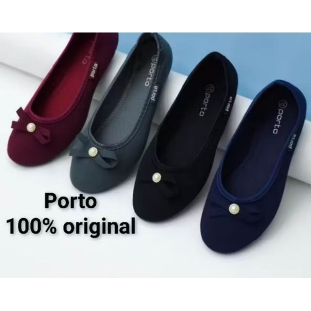 FLATSHOES SEPATU WANITA SEPATU PORTO CASUAL SEPATU BALET ELASTIS SEPATU KERJA ORI