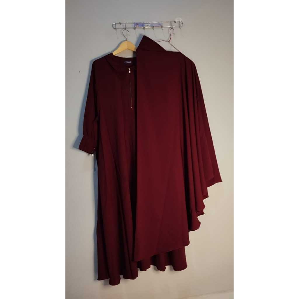 SET GAMIS SYAR'I WARNA MAROON