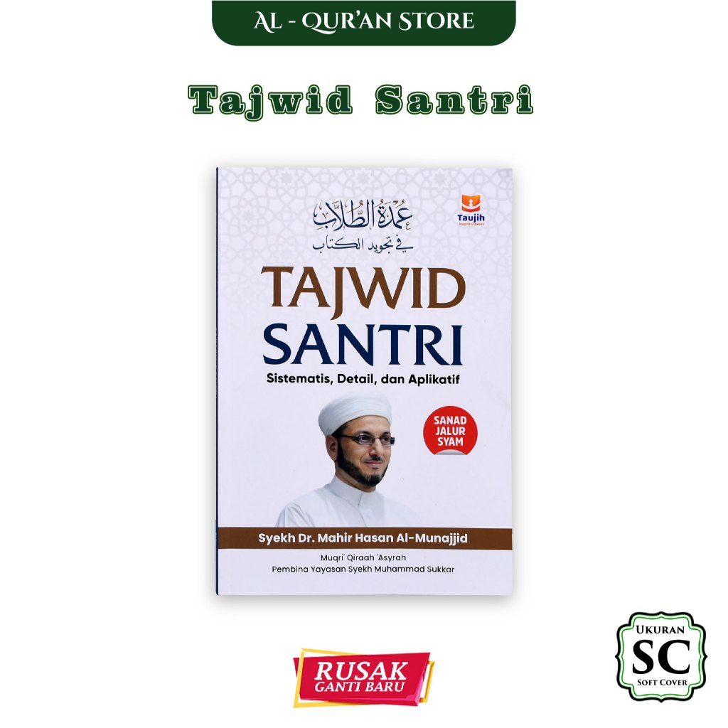 Buku Tajwid Santri Bonus Video Ilmu Tajwid Bergambar Sistematis Detail Aplikatif Tajwidul Mushawwar
