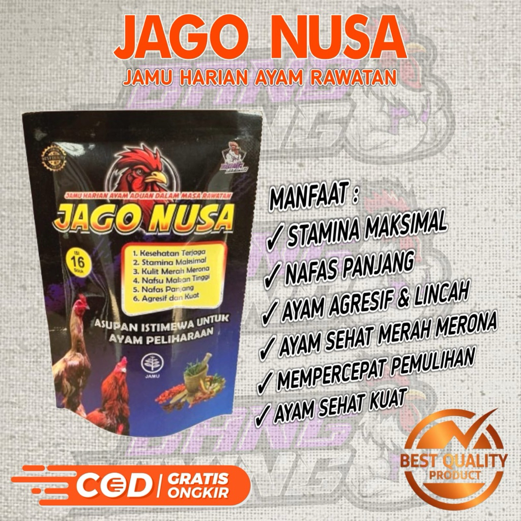 JAGO NUSA Jamu ayam rawatan siap adu Memaksimalkan Rawatan Menjaga Kesehatan Ayam menungkatkan Nafsu