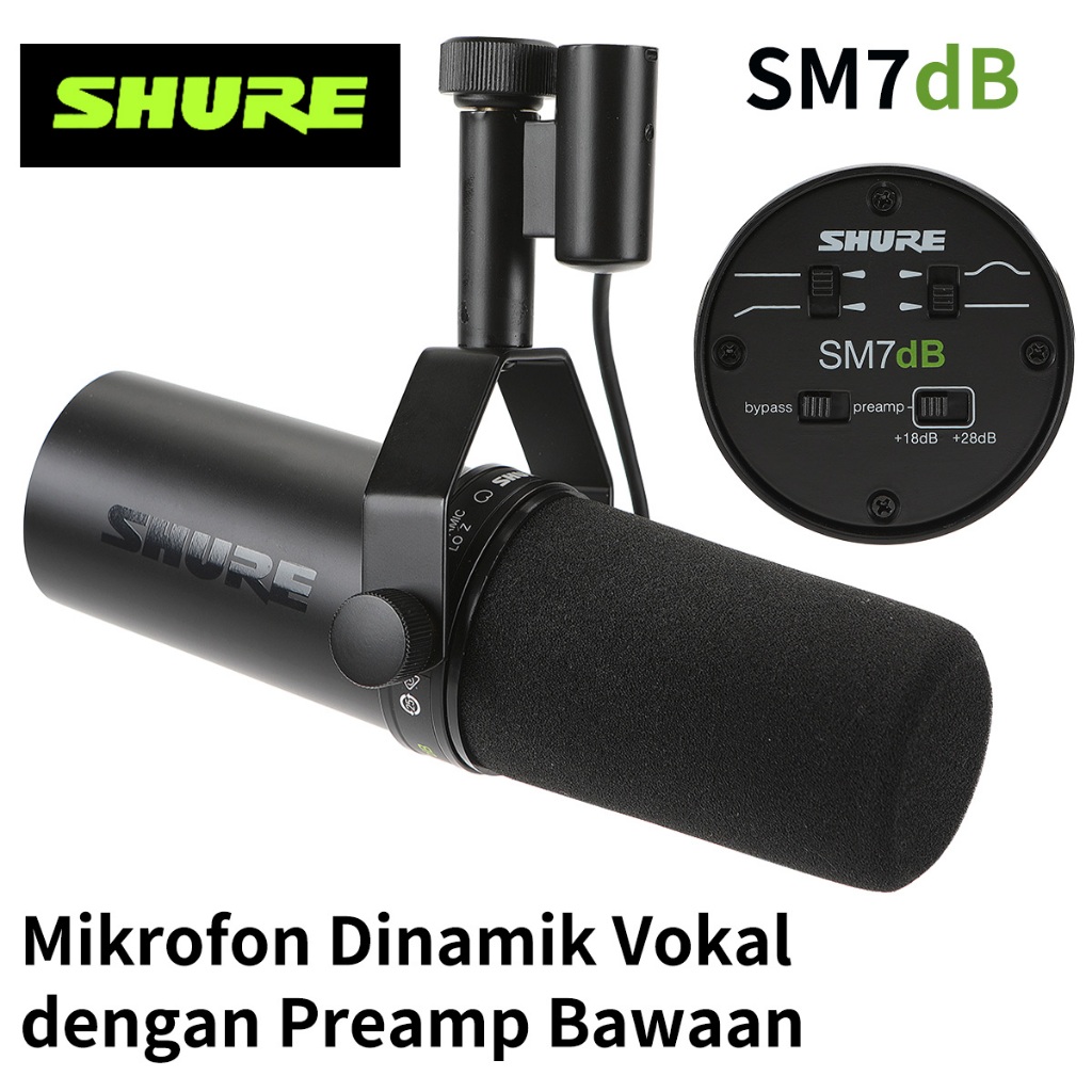 shuer/SM7dB Dynamic Vocal Microphone with Preamp Original,mic condenser untuk vocal