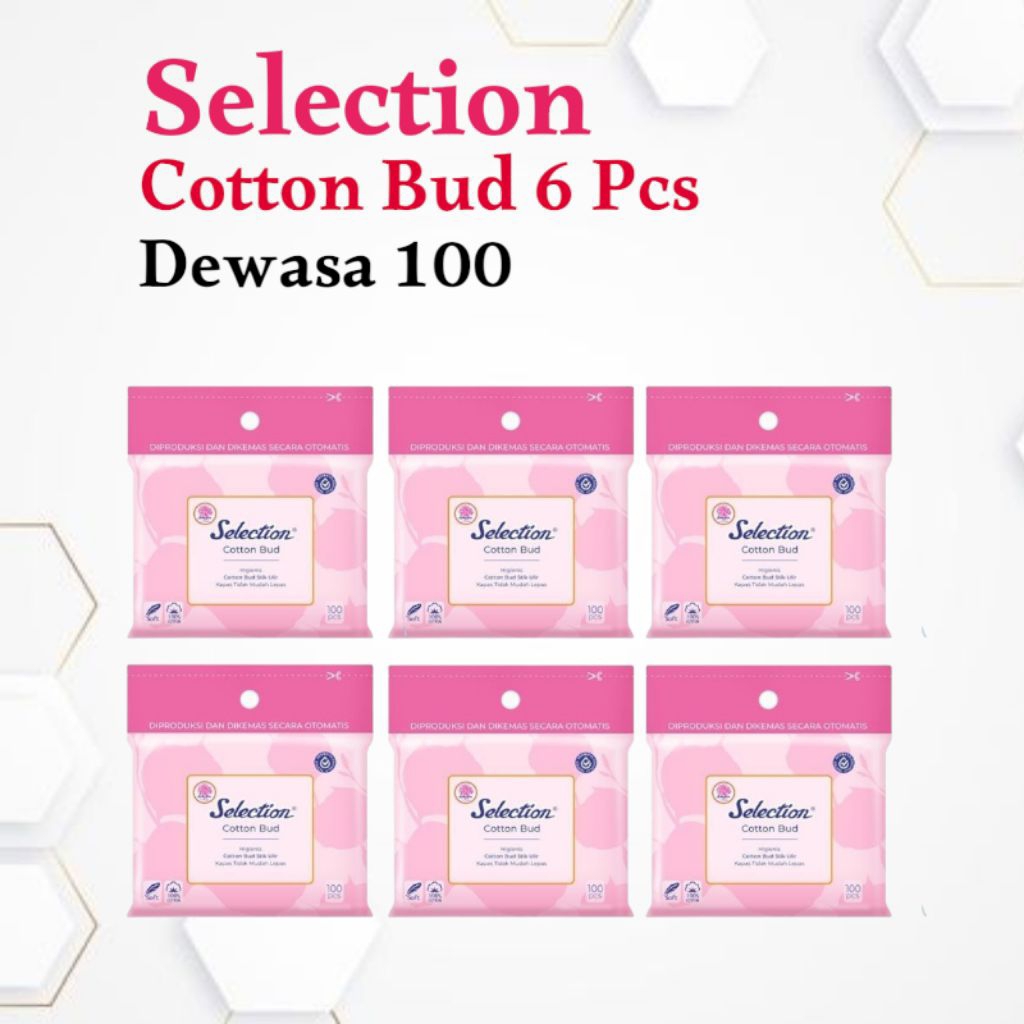 ( 6 PCS ) COTTON BUD SELECTION 100 | COTTON BUD DEWASA | COTTON BUD MURAH | COTTON BUD LEMBUT
