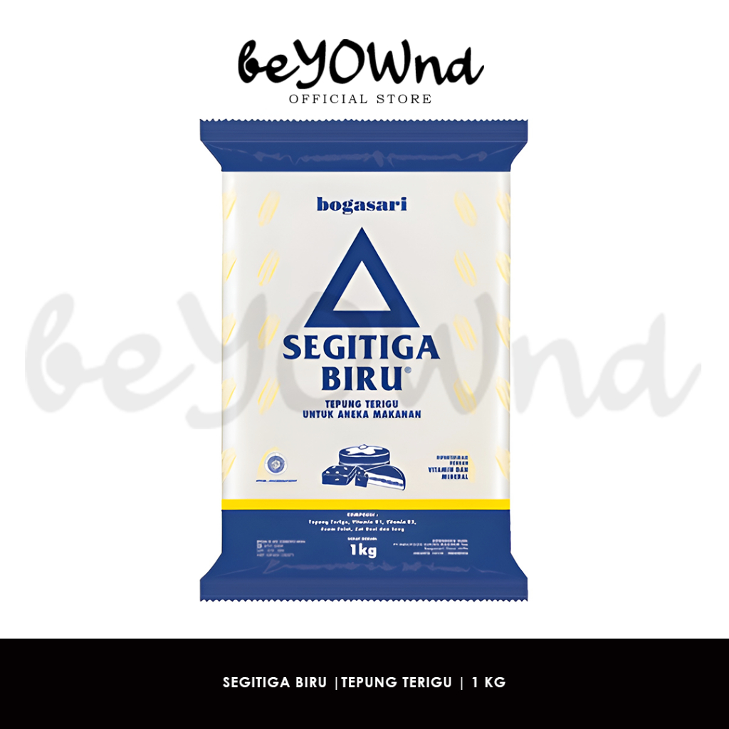 Tepung Terigu Segitiga Biru Bogasari 1kg | Bogasari Segitiga Biru Tepung Terigu 1 kg