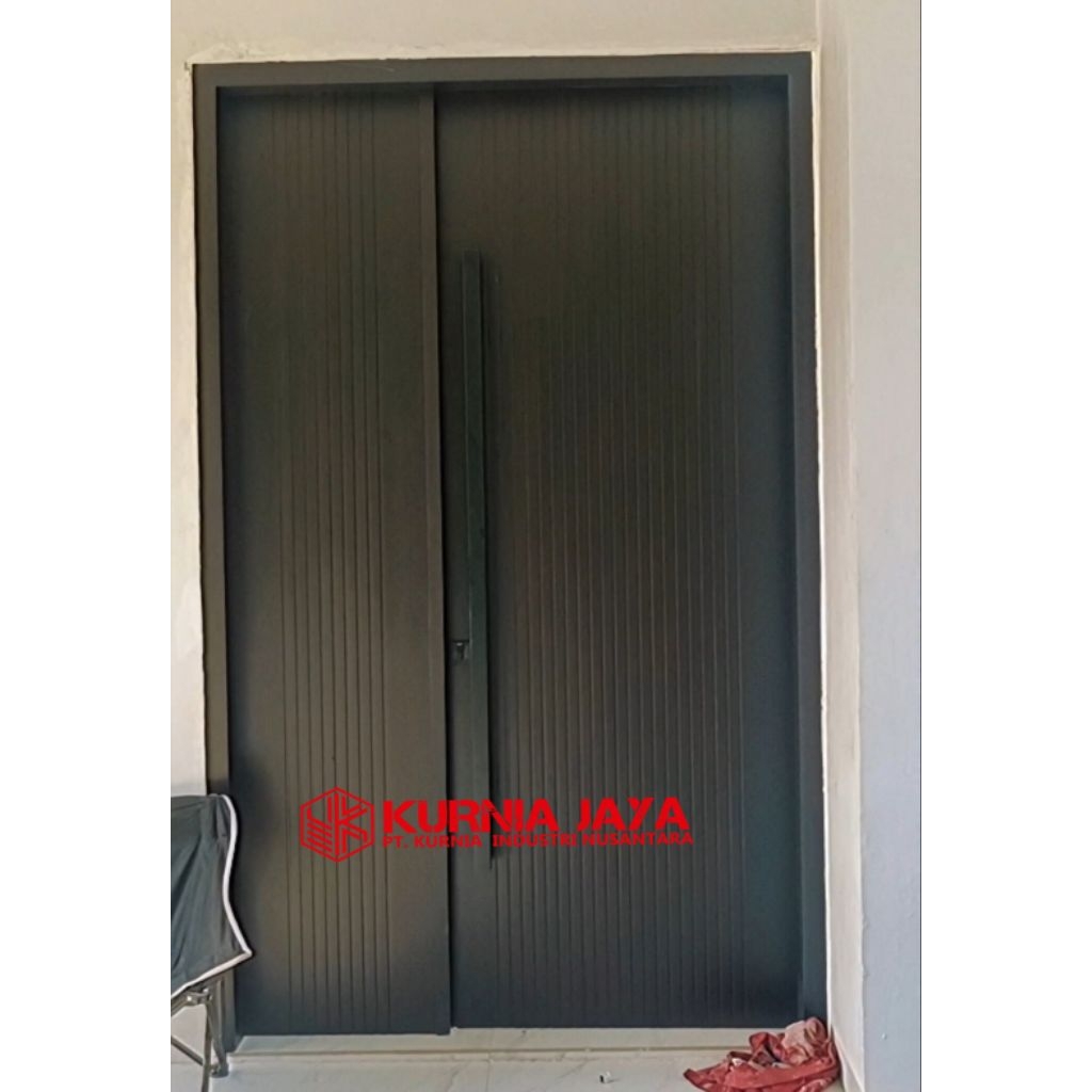 Pintu Utama Solid Double Kayu Merbau Oven