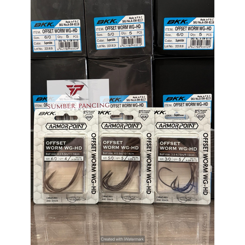 BKK OFFSET Worm Hook WG-HD
