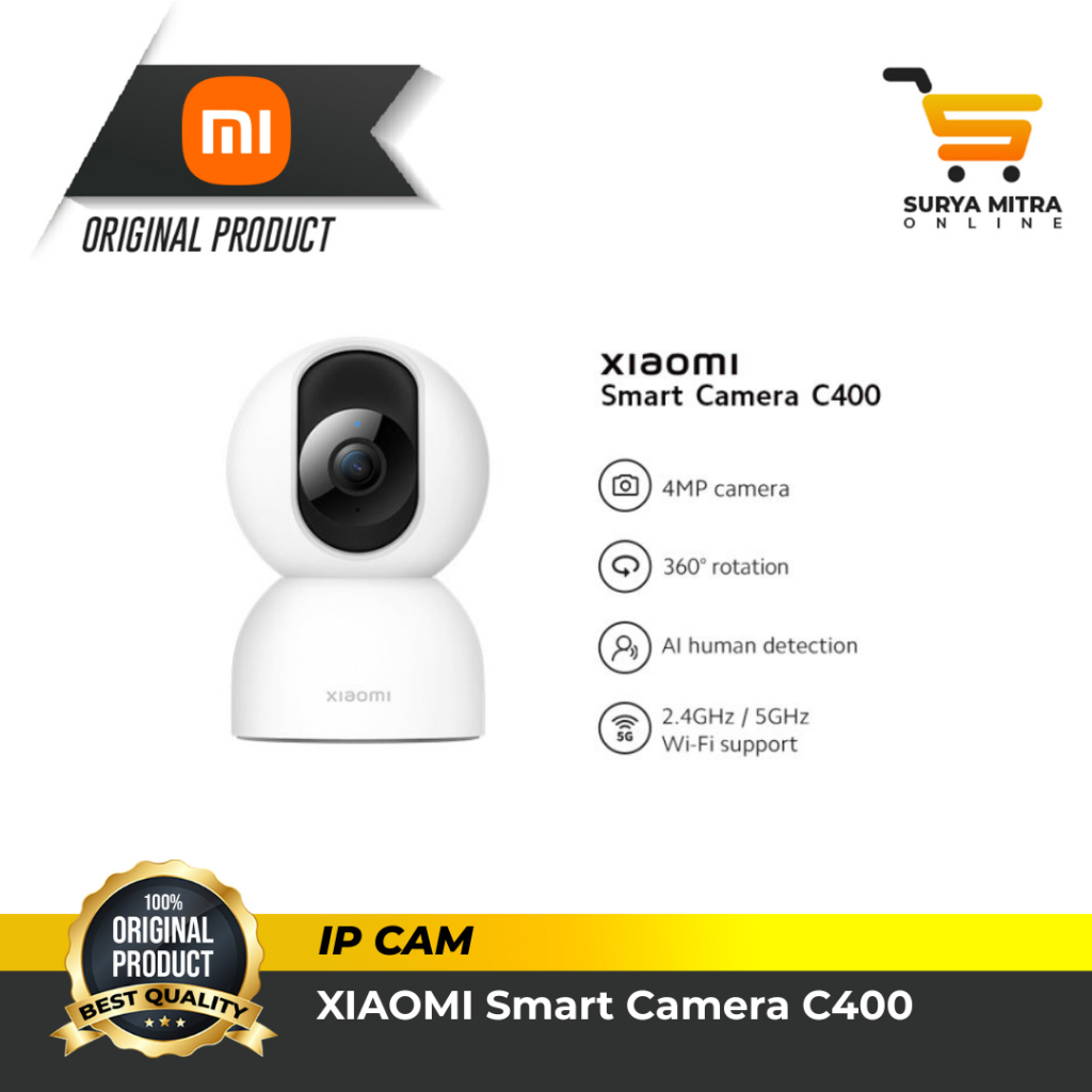 Xiaomi Mi Smart IP Camera CCTV C400 / IP cam 4MP 2.5K | 360°