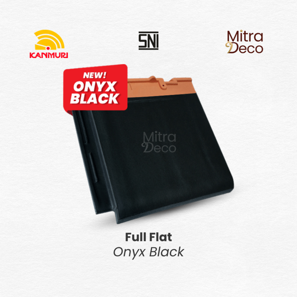 KANMURI Genteng Keramik Full Flat Onyx Black KW 1