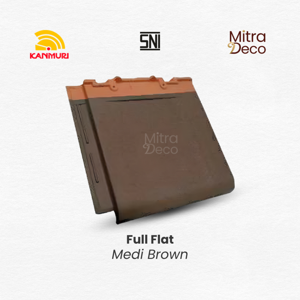 KANMURI Genteng Keramik Full Flat Medi Brown KW 1