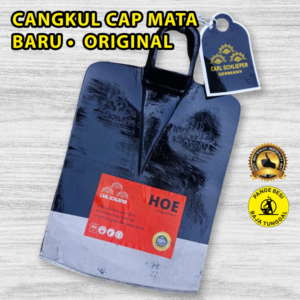 Cangkul Carl Schlieper Anti Lengket Tajam Baja - Cangkul Cap Mata Carl Schlieper Baja Anti Lengket