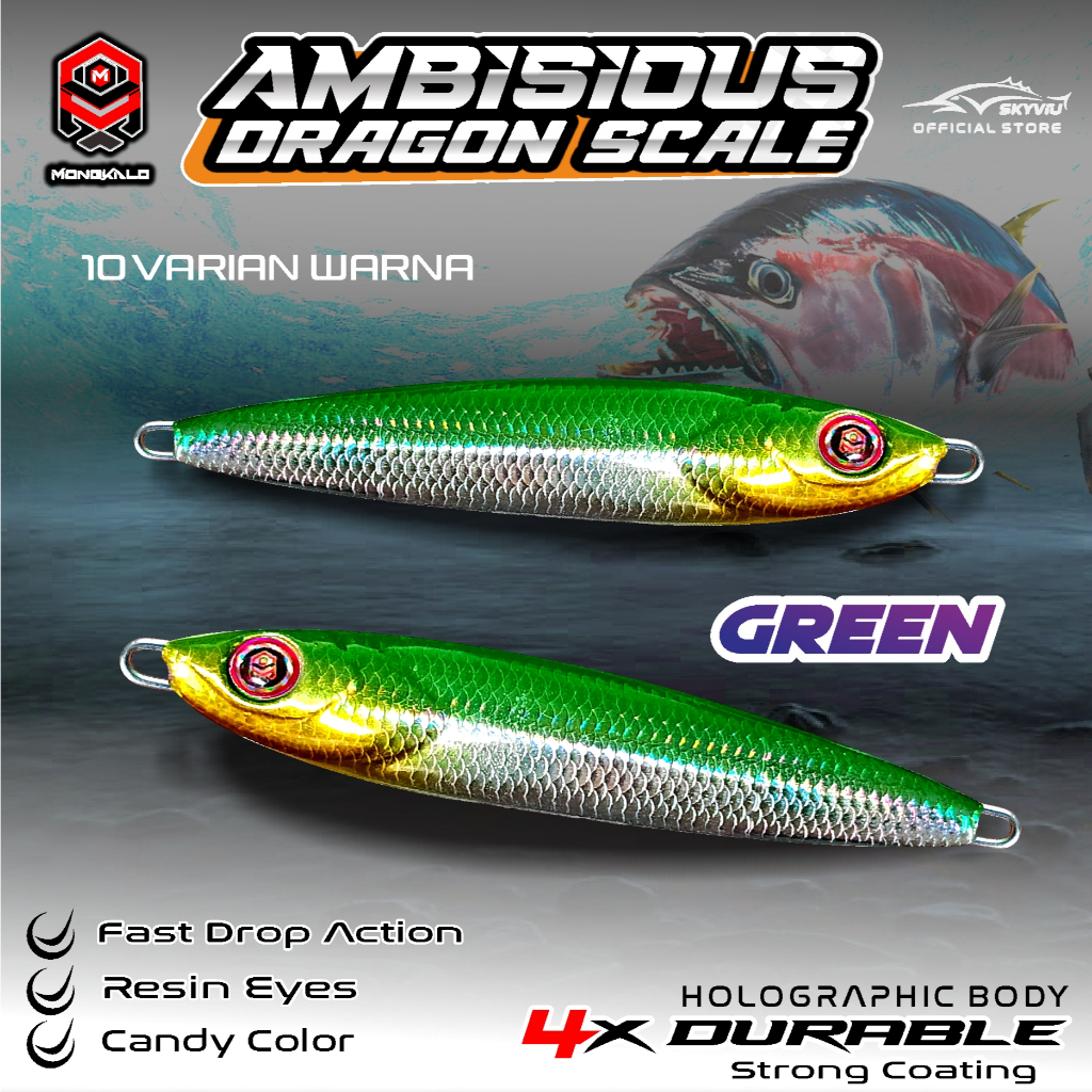 Mongkalo Ambisious Sisik-Kecil noGID noMotif Candy 40 Hijau