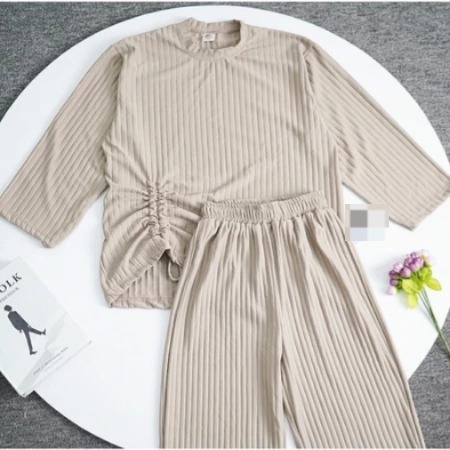 XAVIRO - ZEC OOTD Wanita Setelan SRI / Set Mika Rib / SET CELANA MODEL TERBALIK / SET CELANA TERBALI