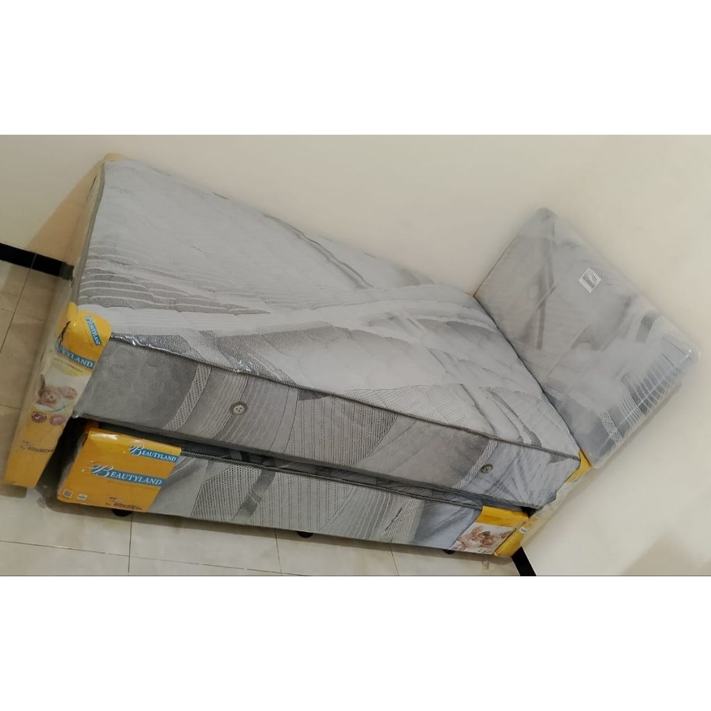 american pillo beautyland 120 x 200 kasur spring bed 2in1 full set komplit