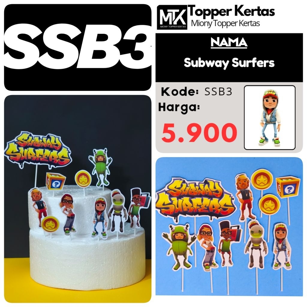 [SSB3] Subway Surfers | MionyTopperKertas
