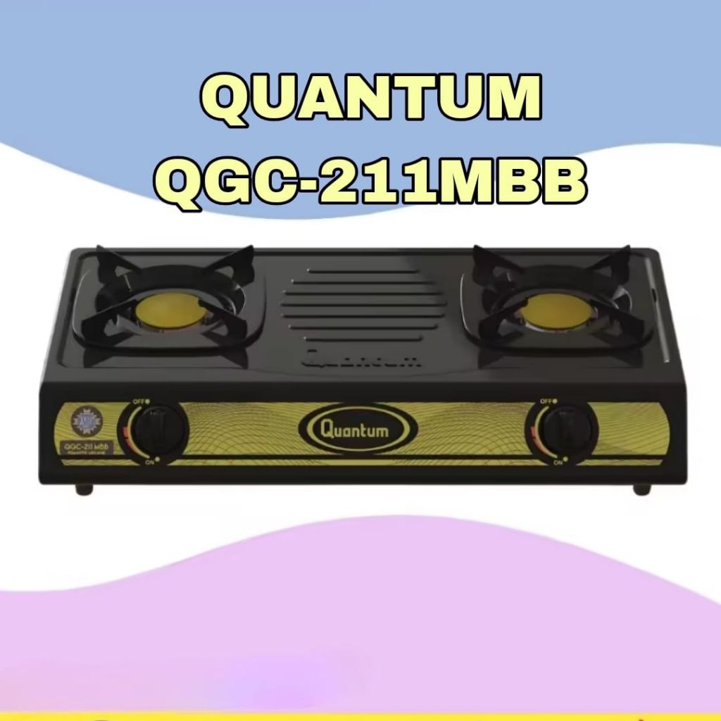 Quantum kompor gas 2 Tungku Burner kuningan  Kompor Quantum QGC211MBB / QGC211MBC / QGC211MBS