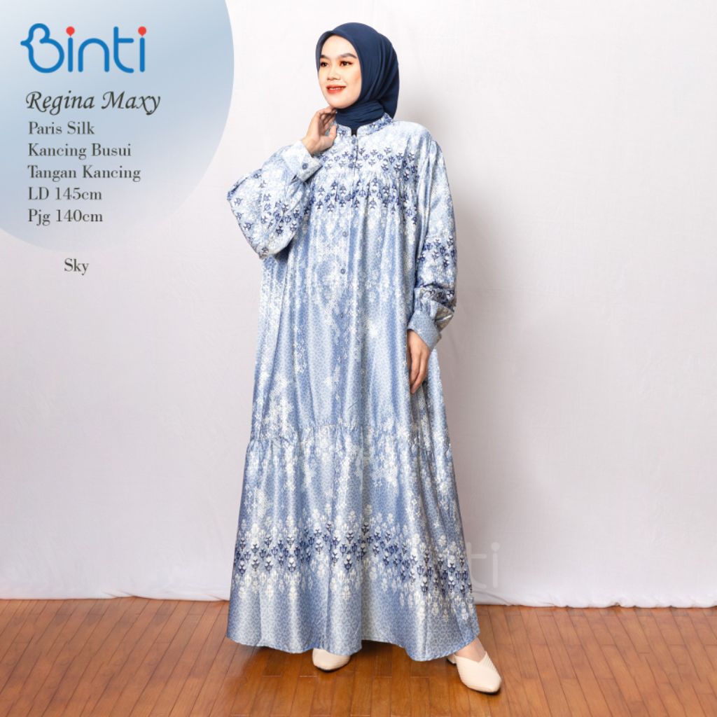 REGINA MAXY DRESS JUMBO WANITA GAMIS BIG SIZE MODIS CASUAL SIMPEL BY BINTI