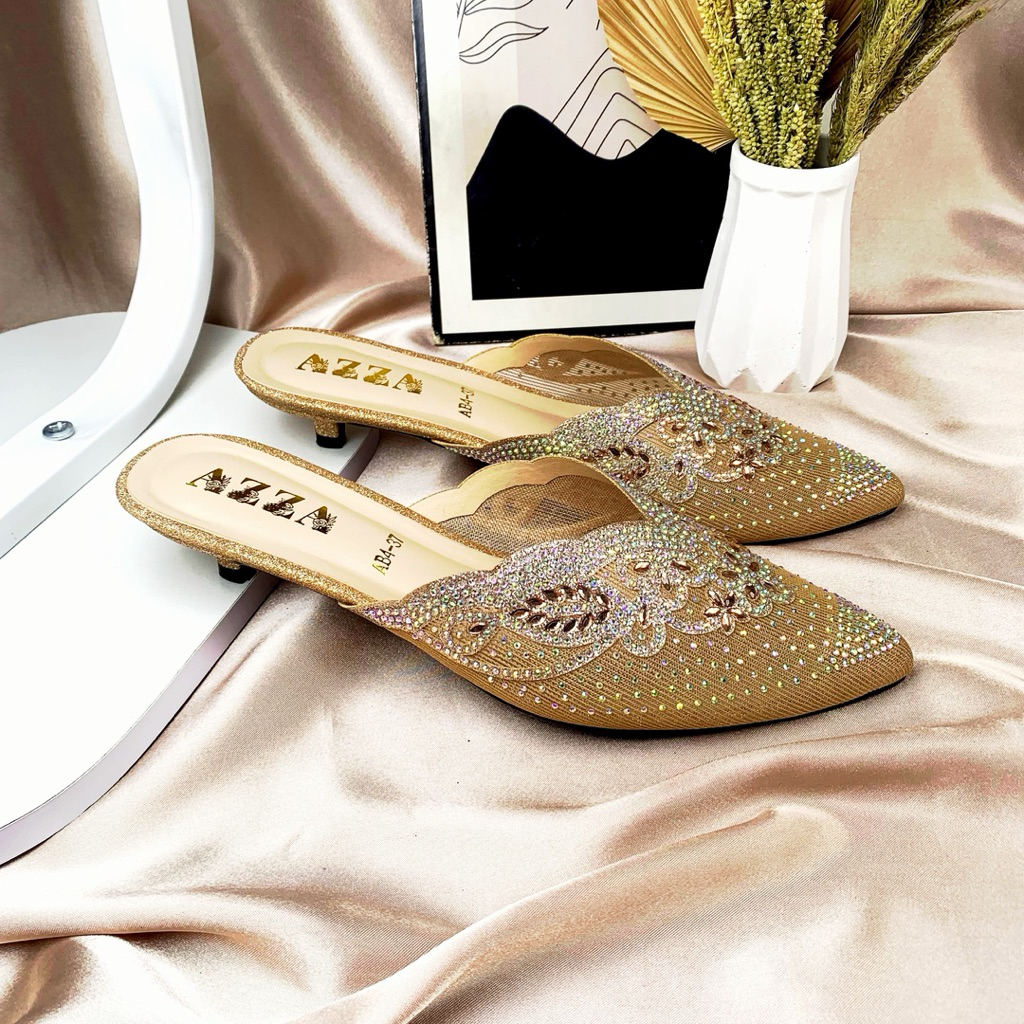 UMKMjakarta Sperchy Luks Heels Wanita Sandal Pesta Hak lancip 3cm