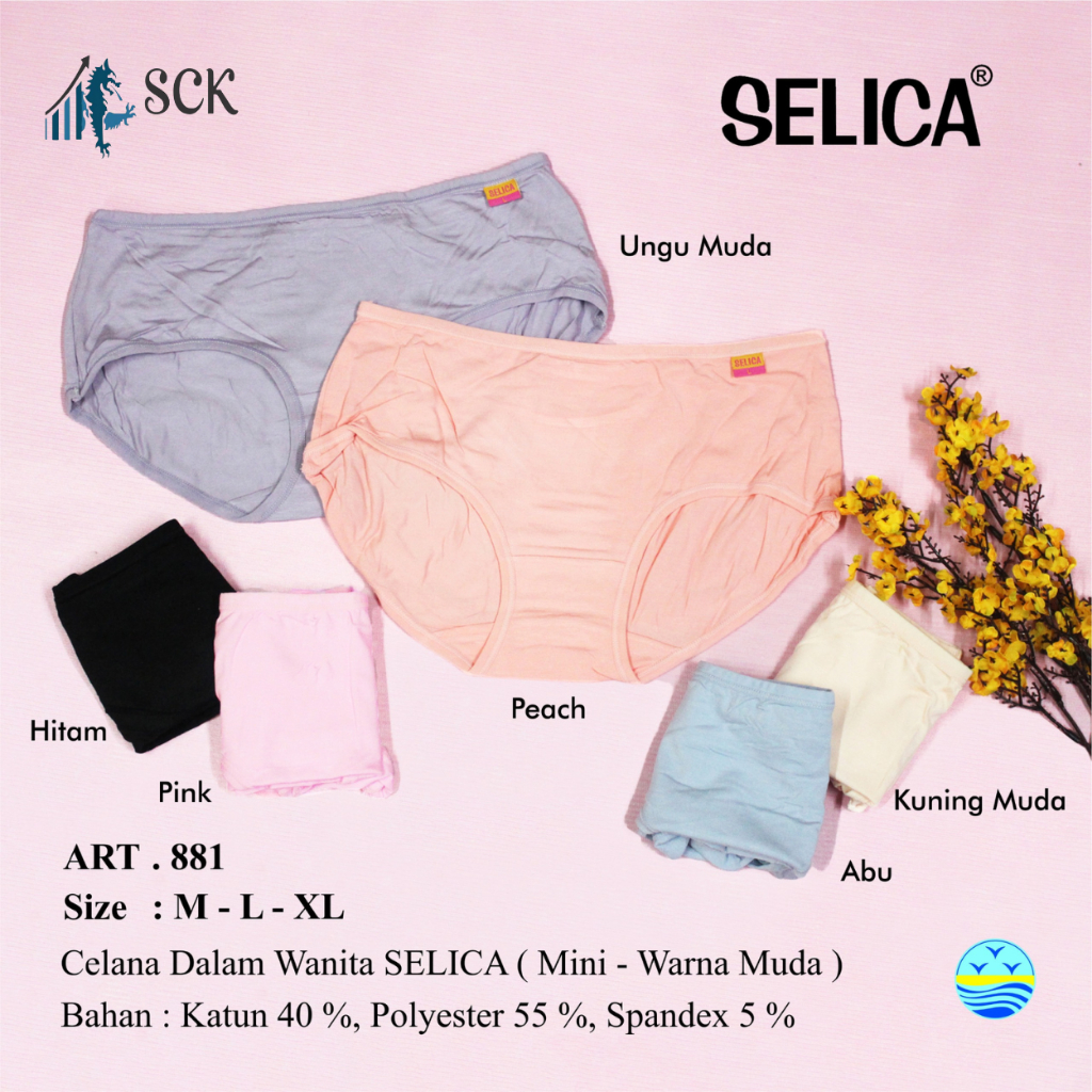 CD SELICA 881 Mini Wanita / Celana Dalam Wanita Pakaian Dalam Wanita Seamless - sckmenwear GROSIR