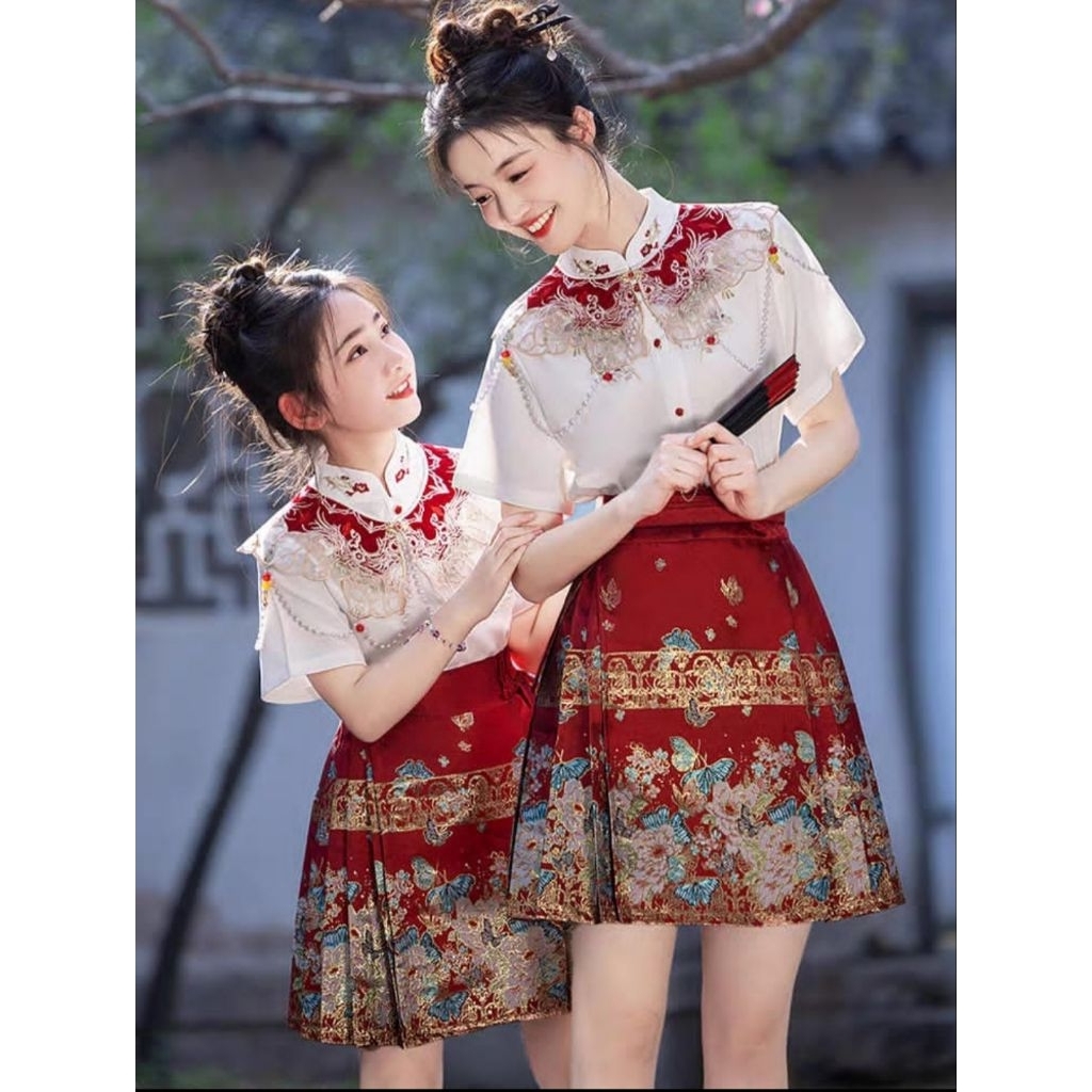 Baju Imlek Couple Mom and Kids, Dress Imlek Modern, Cheongsam Modern, Dress CNY