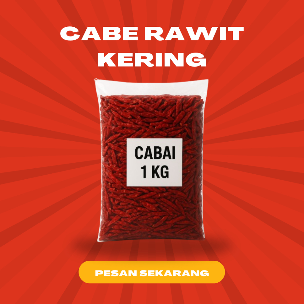 Cabe Rawit Kering 1Kg Super Pedas