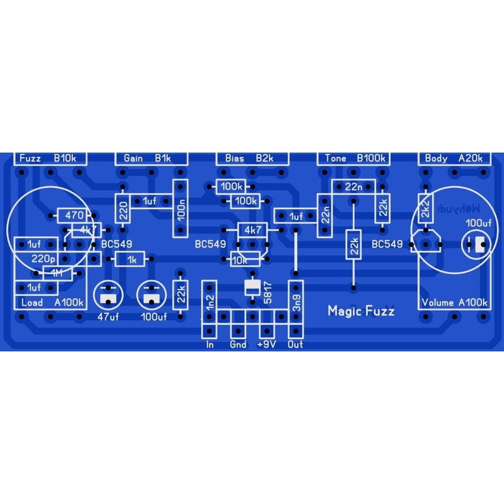PCB EFEK GITAR MAGIC FUZZ