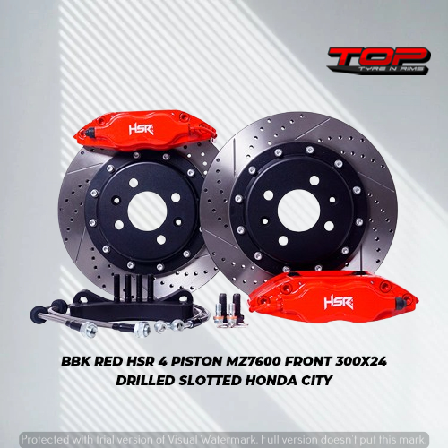 Jual big brake kit bbk warna red 4 piston untuk mobil honda city original termurah