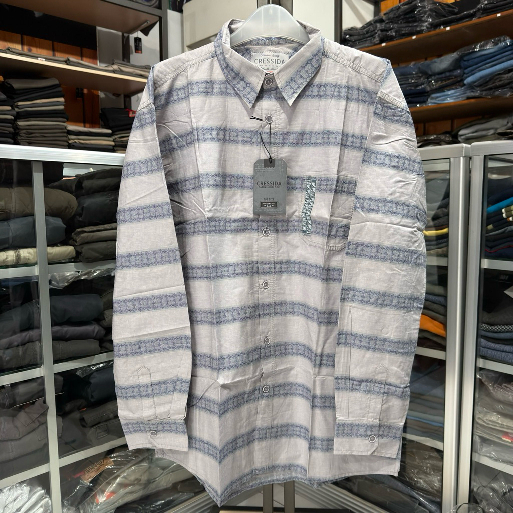 Cressida Kemeja Jumbo Big Size Lengan Panjang Pria | Kemeja Big Size Cressida Original