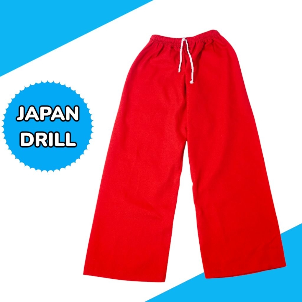 CELANA SILAT MERAH JAPAN DRIL / CELANA GASMI / KOMPRANG HITAM