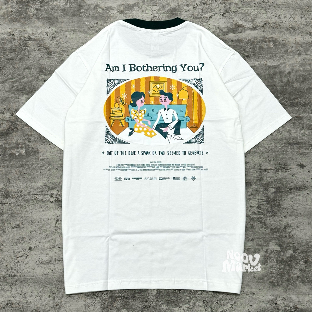 Reality Club - Am I Bothering You? Ringer Tee - White Green | Official Merchandise | Noov Market