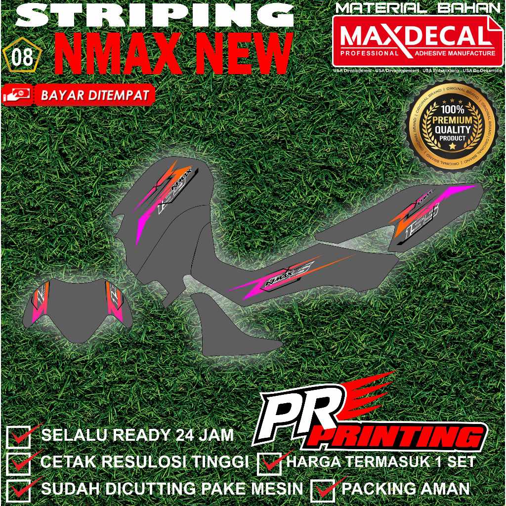 Striping NMAX NEW Variasi Striping NMAX NEW TRANSPARAN maxdecal #08