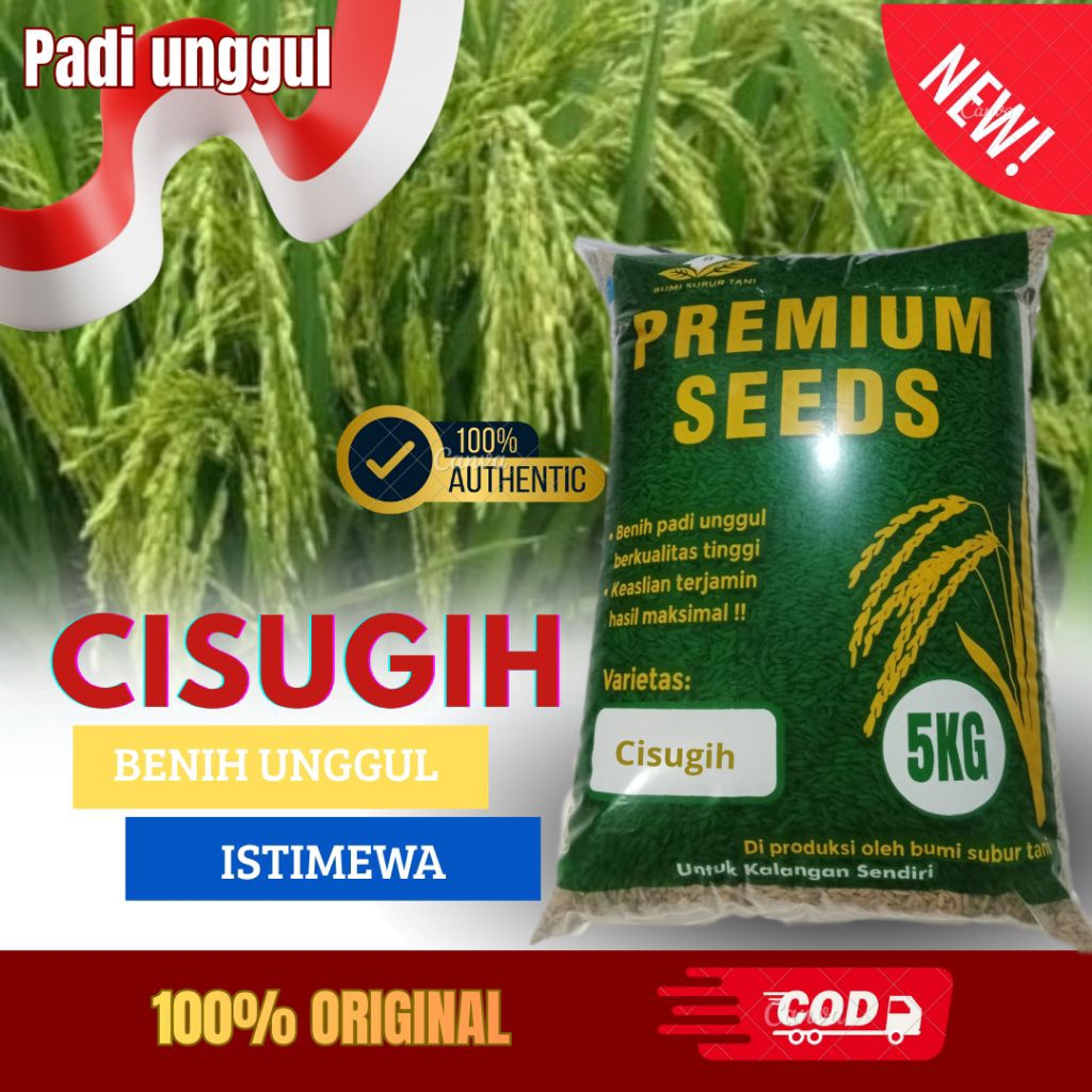 benih padi unggul cisugih ciherang sugih original 5kg