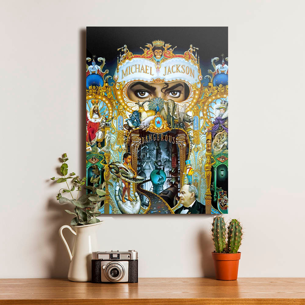 Michael Jackson Poster Dekorasi Dinding Rumah Pajangan Bingkai Kayu Wall Decor Vintage