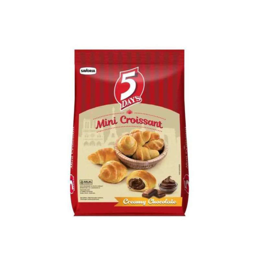 5Days Croissant Mini Creamy Cokelat 128 g