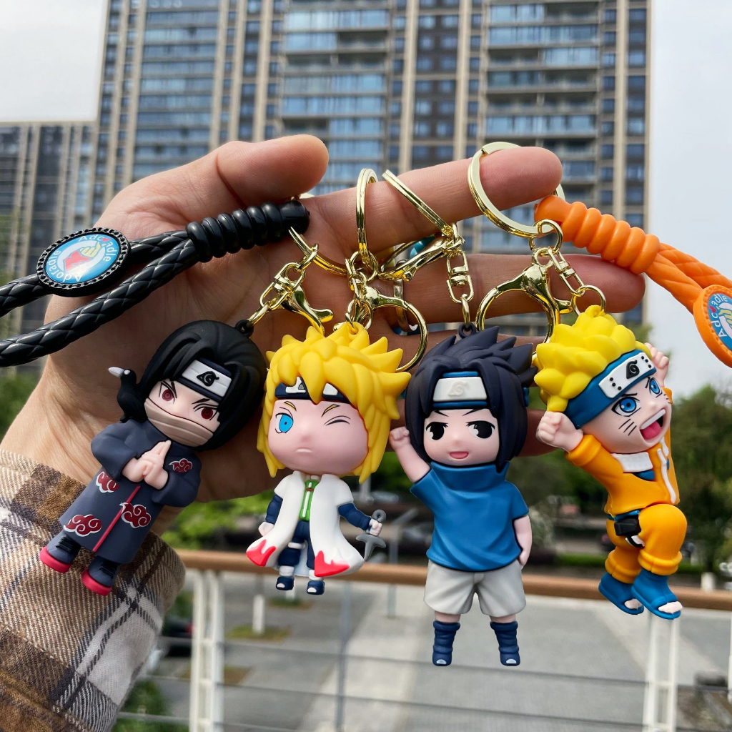 Jlterang Ganci 3D Gantungan Kunci Anime Naruto Gantungan Tas Hp Kunci Karakter Figure Naruto Boruto