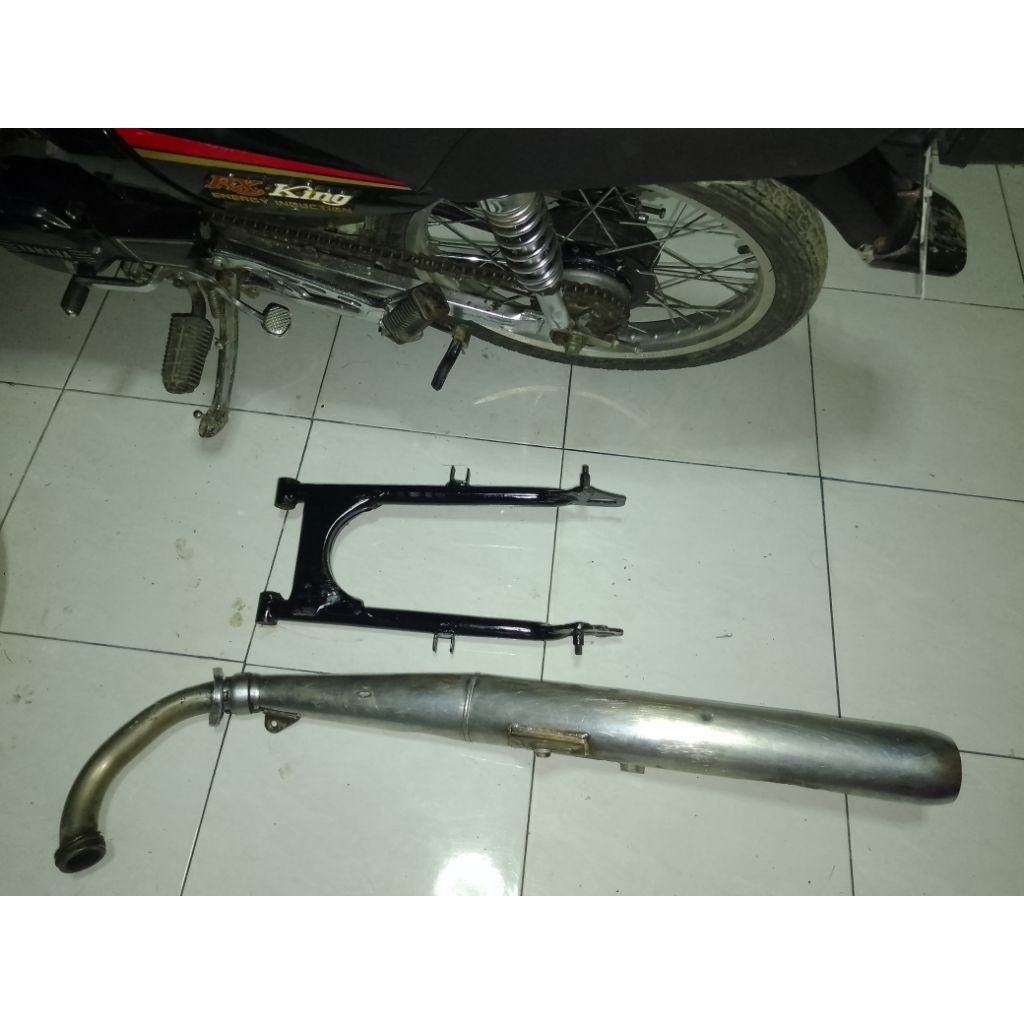 KNALPOT DAN SWING ARM COPOTAN RX KING COBRA
