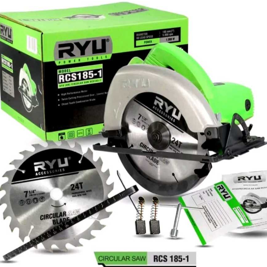 Mesin Sirkel RYU Circular Saw Serkel belah potong kayu 7 inch Japan Technology original Bergaransi R