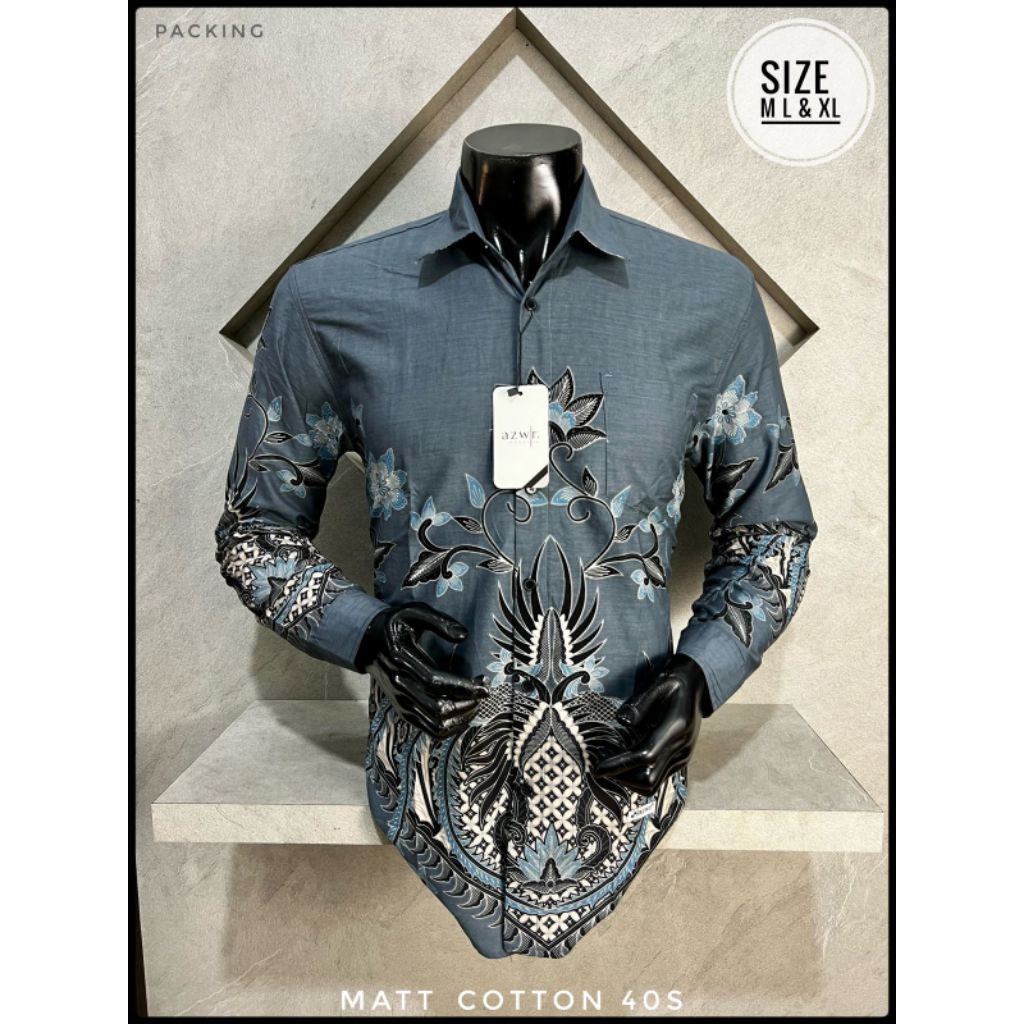 Kemeja Batik Pria Lengan Panjang Original Azwr Batik Premium