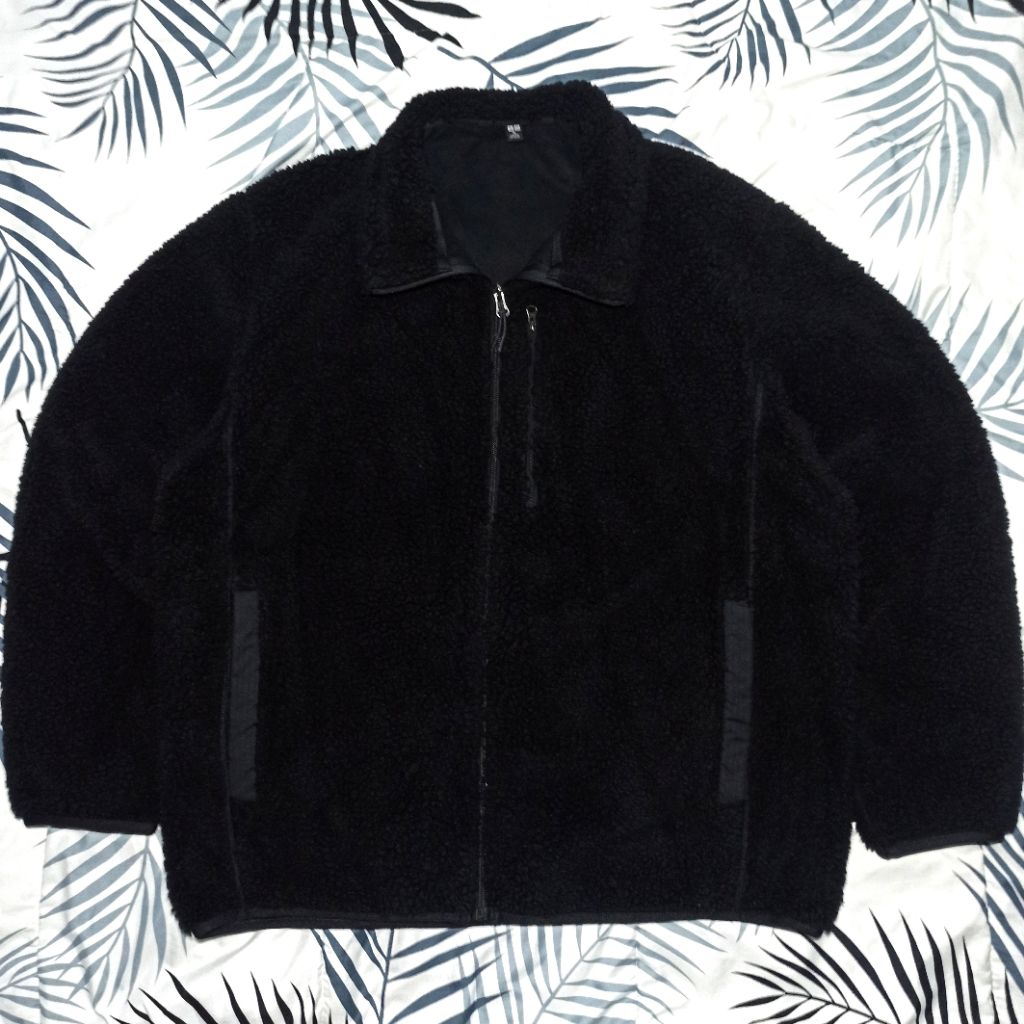 Jacket UNIQLO Sherpa Full Zipper, Size XL