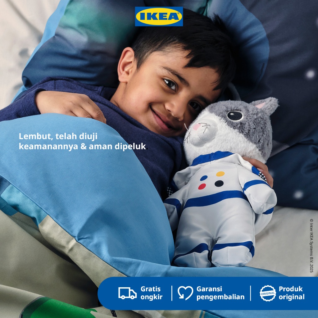 IKEA AFTONSPARV Boneka Astronot Kucing 28 cm