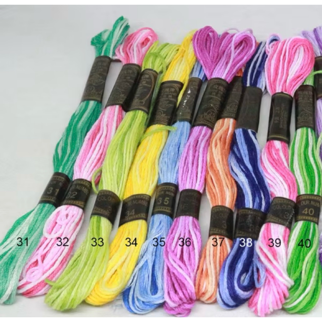 LANGSUNG KIRIM  BENANG SULAM WARNA GRADASI