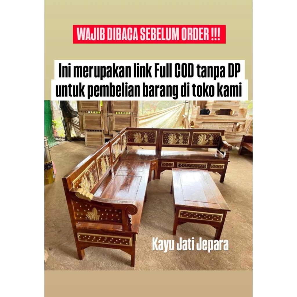 (BACA DESKRIPSI) COD Kursi Tamu Kursi Sudut Minimalis Furniture Jepara