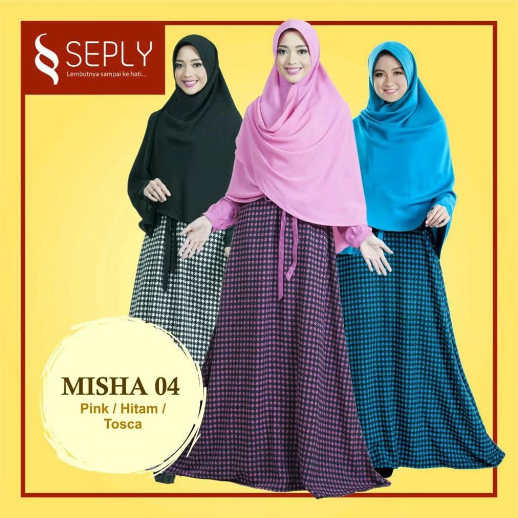 CUCI GUDANG MISHA 04 BY SEPLY BAHAN NYAMAN DIPAKAI DESIGN ELEGANT TIDAK MENGATUNG DAN WUDHU FRIENDLY